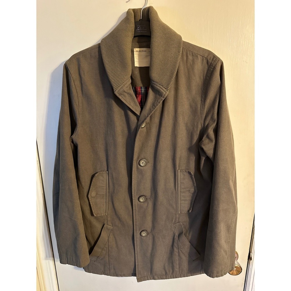 Life After Denim Jacket Cotton Twill Jacket Plaid Lined Men's Medium Gorpcore